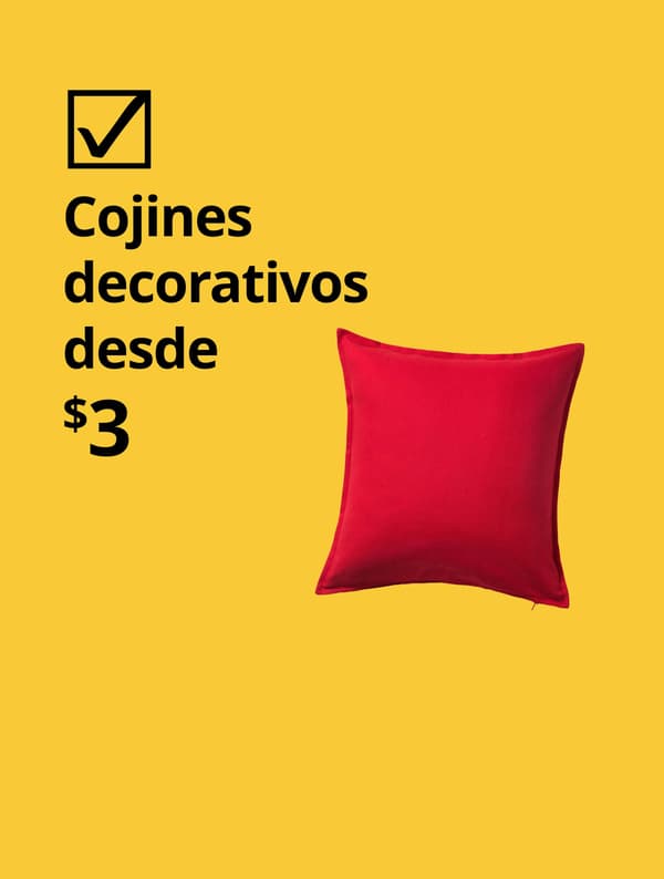 Cojines decorativos desde $3