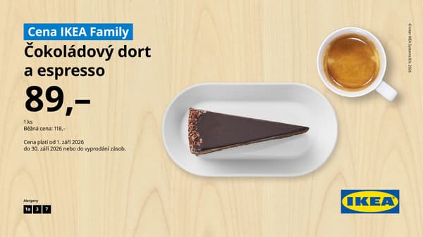 čokoládový dort a espresso