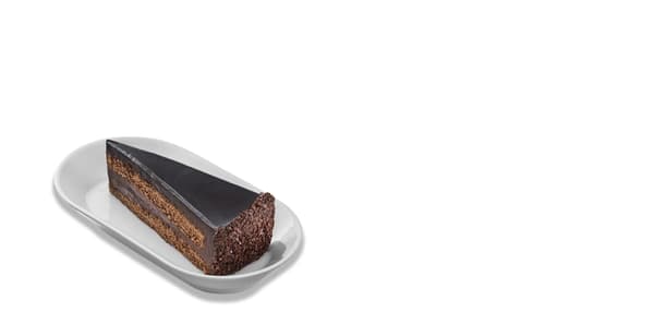 Čokoládový dort fondán na oválném talířku