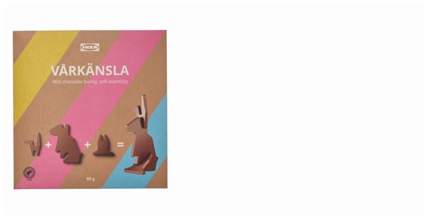 čokoládový zajíc, skládací