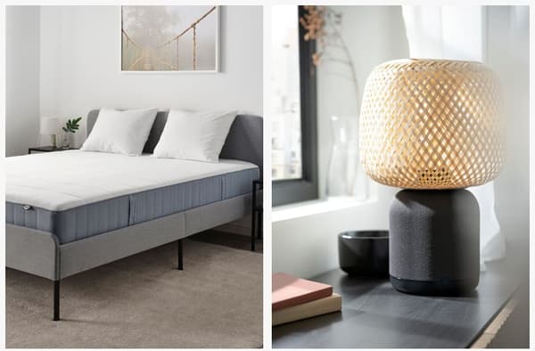 Colchão VESTERÖY | PVP: 139€ | 004.505.02
Candeeiro c/coluna Wi-Fi SYMFONISK| PVP: 169€ | 295.304.19