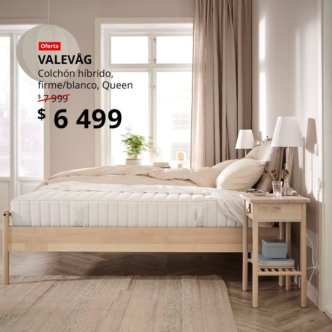 Colchon VALEVAG, habitación decorada, parte de cama.