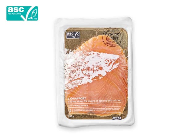 Cold Smoked Salmon Frozen 
200g, ASC