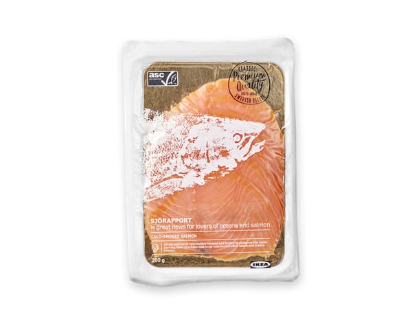 Cold Smoked Salmon Frozen 
200g, ASC