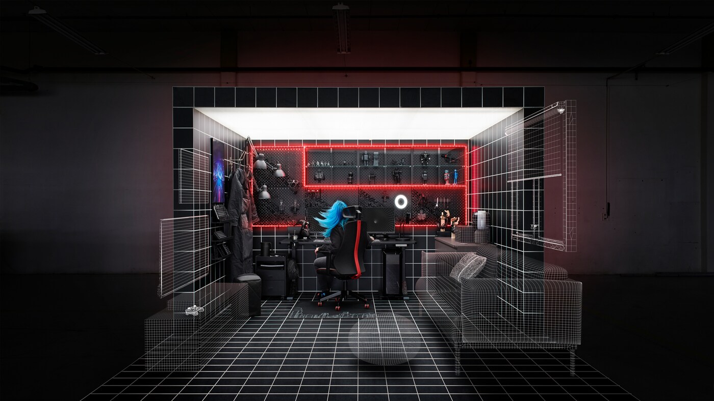 Collection de mobilier pour jeux vidéo conçue.