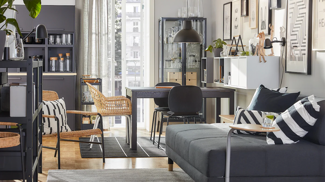 Une salle à manger aux détails caractéristiques IKEA