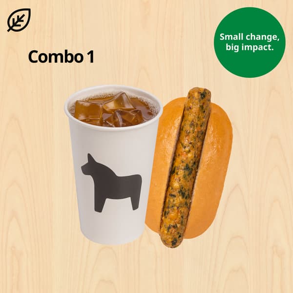 Combo 1
Veggie dog + drink
₱65