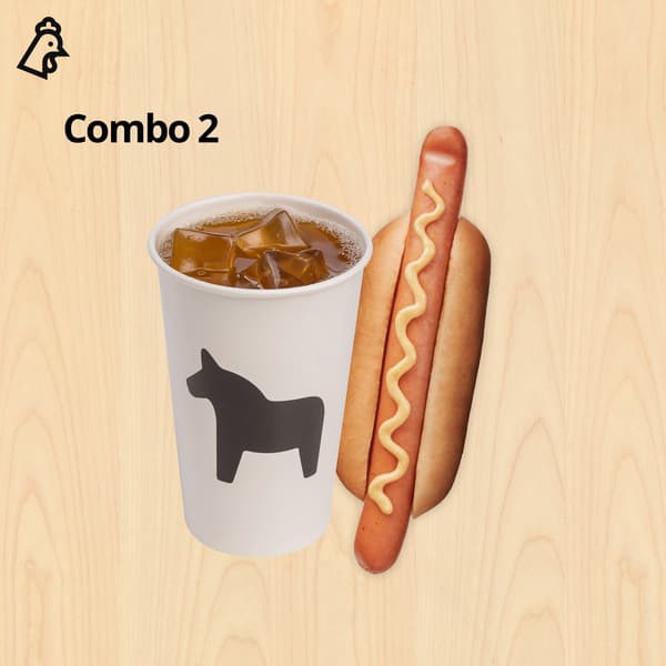 Combo 2
Hotdog + drink
₱65