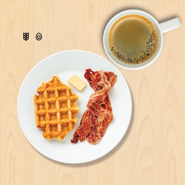Combo Våfflor med bacon

Combo de Waffle belga tradicional con tocino ahumado

$ 59

Incluye café americano de refill.