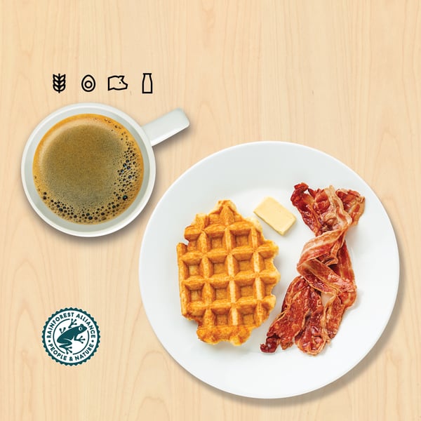 Combo Våfflor med bacon

Combo de Waffle belga tradicional con tocino ahumado

$ 59

Incluye café americano de refill.