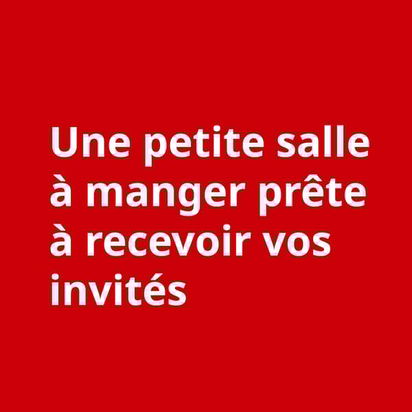 Communication sur les avantages d'une salle à manger complète à moins de 249 €