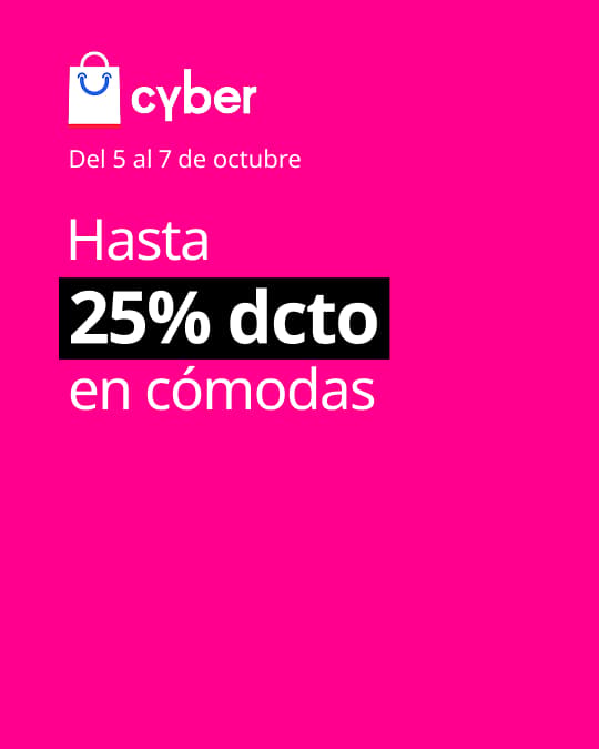 Cómodas con hasta 25% de descuento en Cyber.