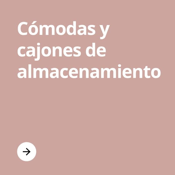 Comodas y cajones de almacenamiento