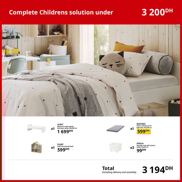 Complete Childrens solution under 3 200 DH