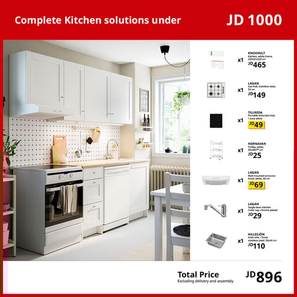 Complete Kitchen solution under JD 1000