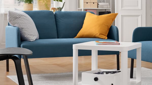 Complete living room solution under ₱15,000 with GLOSTAD sofa and TINGBY table.