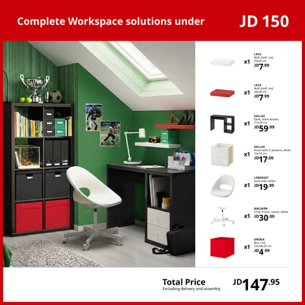 Complete Wrokspace solutions under JD 150