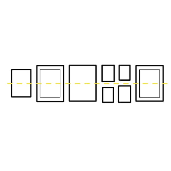 Composition-centrée-cadres-mur