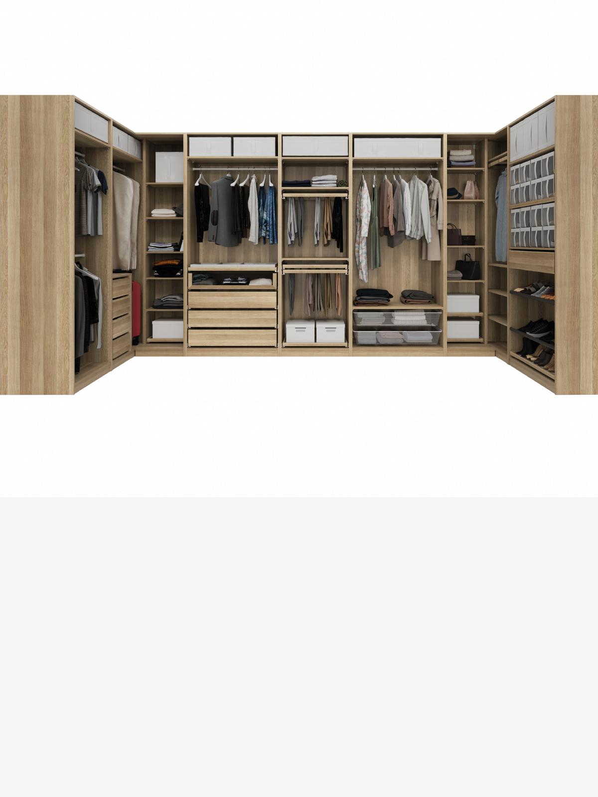 Composizione PAX senza ante e con accessori KOMPLEMENT