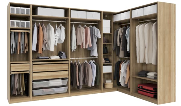 Composizione PAX senza ante e con accessori KOMPLEMENT