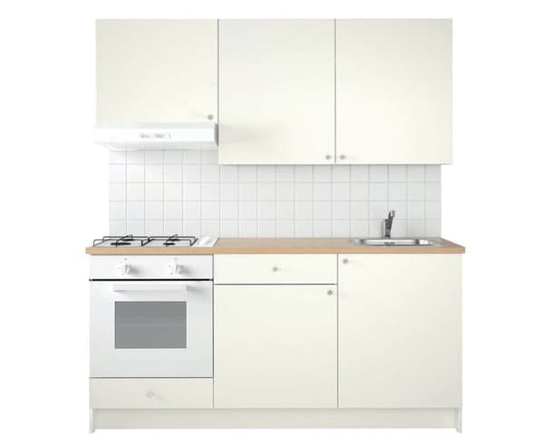 Composizioni cucina KNOXHULT bianca con elettrodomestici bianchi