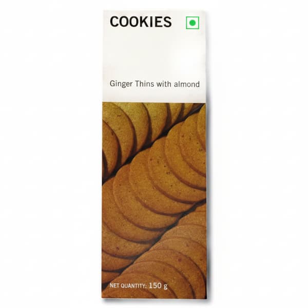 Cookies Ginger Thins with Almonds