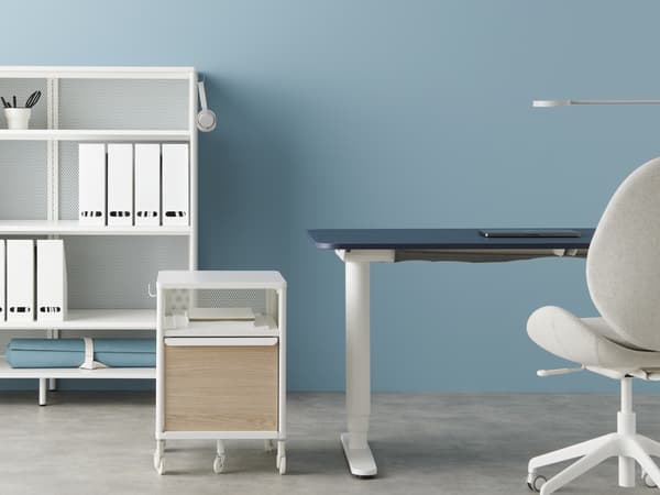 corner black desk