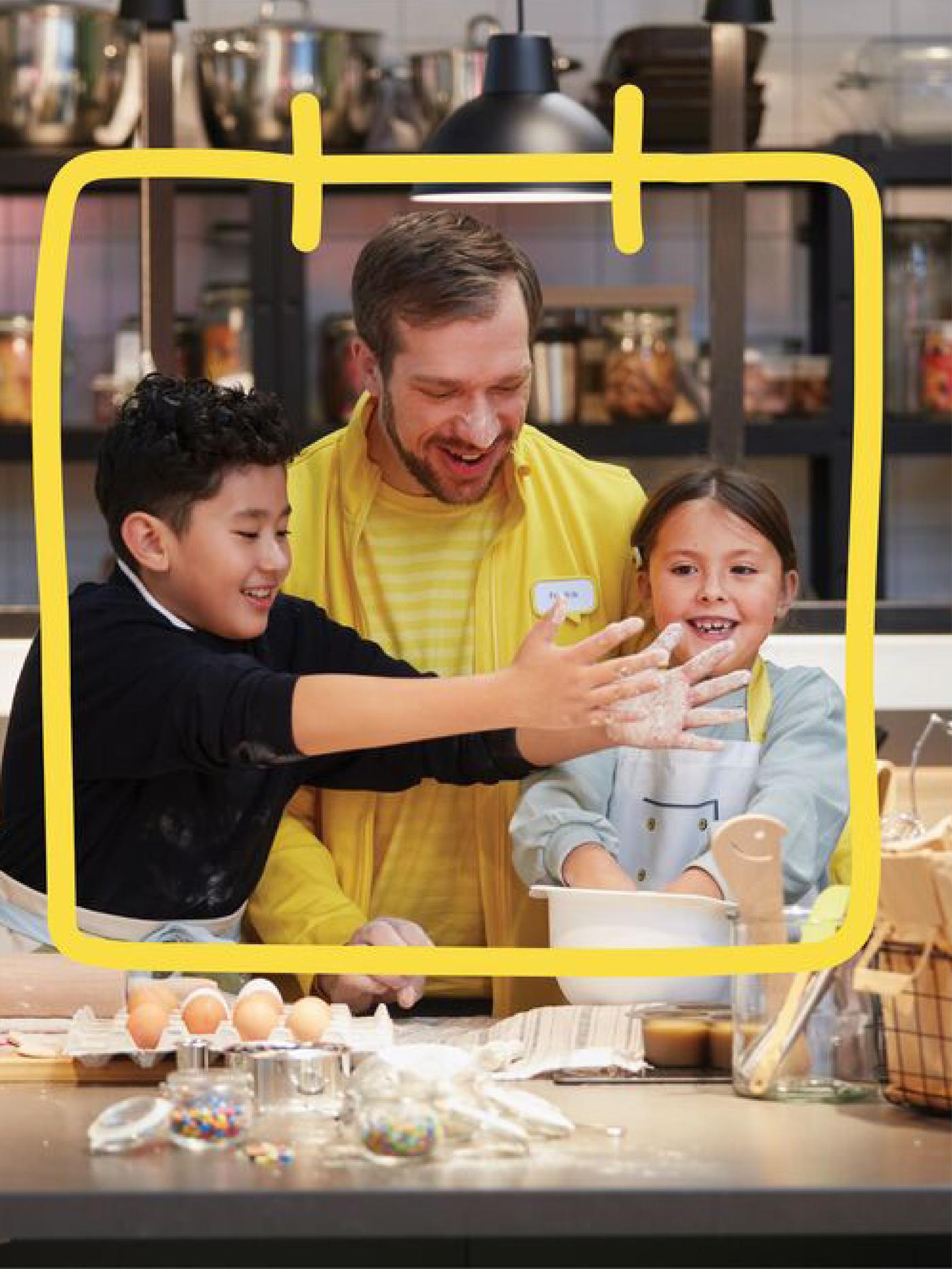 Coworker leading a cooking event in store.