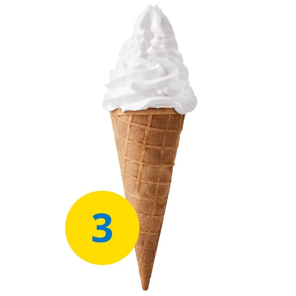Creamy ice cream.