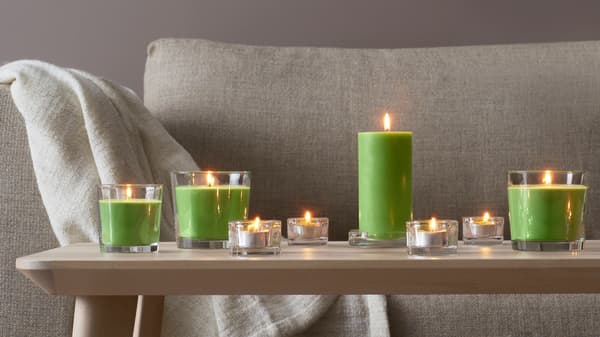 Create a cozy, beautiful atmosphere at home anytime, any day of the week with our wide range of scented and unscented candles and accessories.