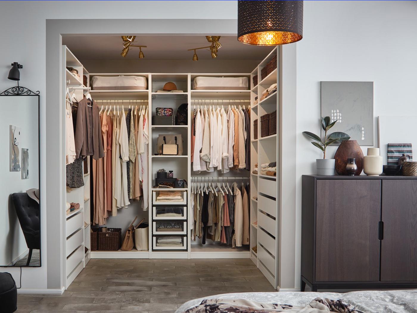 Create a wardrobe as you need - the width, the depth, the door and the interiors.