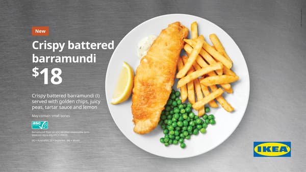 Crispy battered barramundi