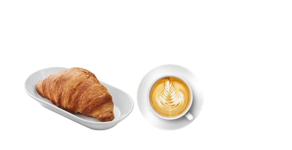 Croissant, capuccino