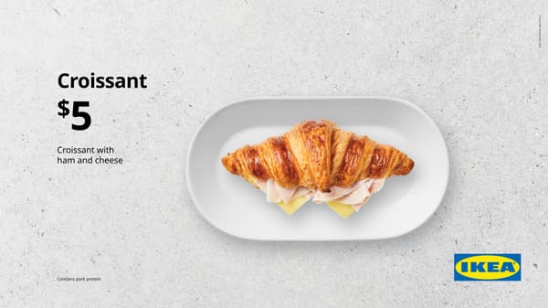 Croissant cheese and ham
