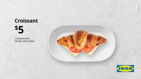 Croissant cheese and tomato