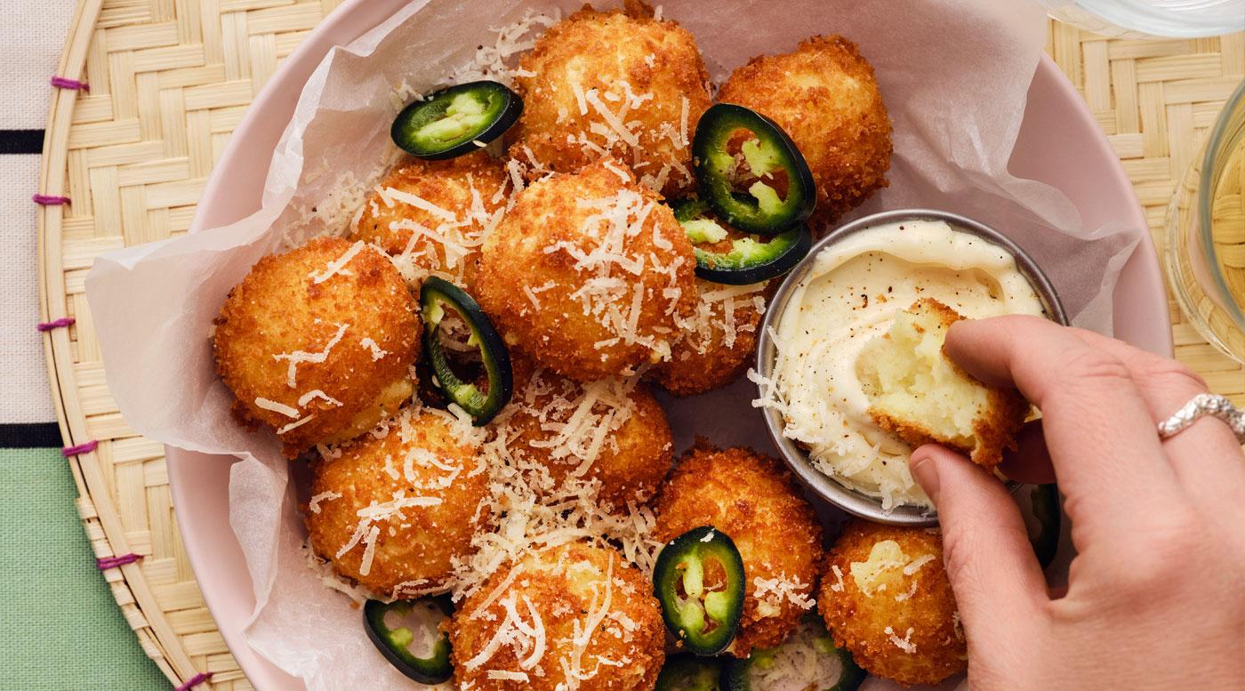 Croquettes de pommes de terre croustillantes en tapas