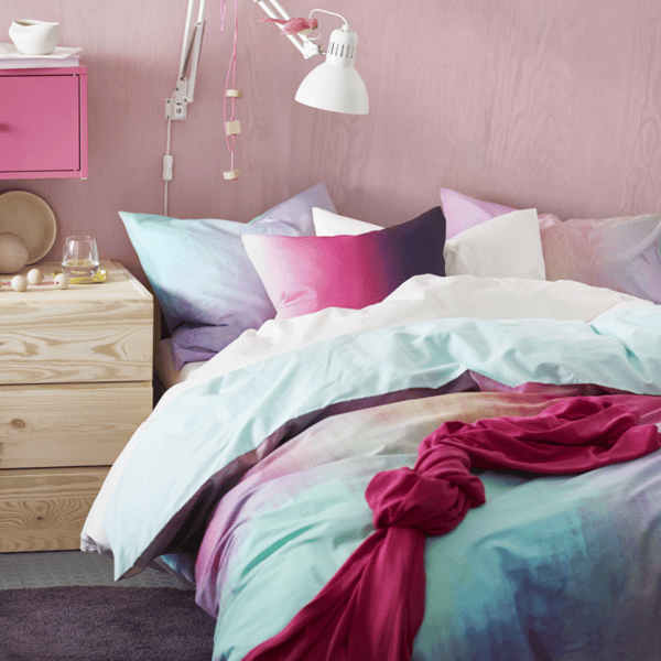 Cuarto de tons rosa. Tendencias decoración 2019 IKEA
