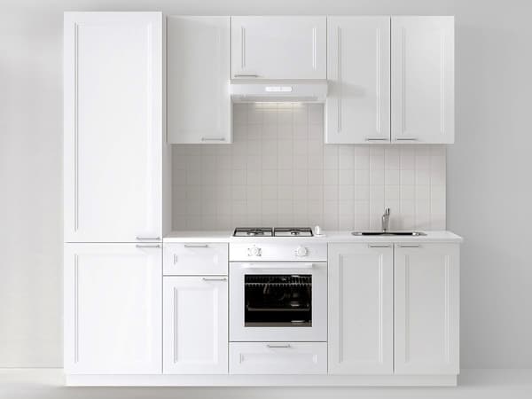 Cucina completa METOD ante AXSTAD bianco opaco.
