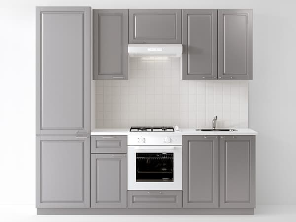 Cucina completa METOD ante BODBYN grigio.

