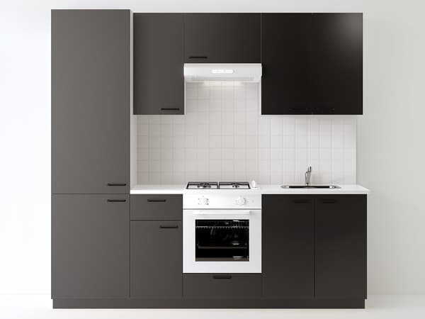 Cucina completa METOD ante NICKEBO opaco antracite.

