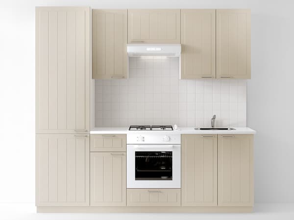 Cucina completa METOD ante STENSUND beige.
