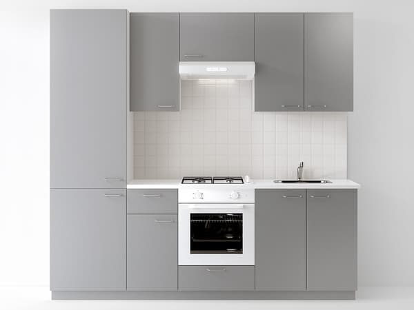 Cucina METOD con ante HAVSTORP grigio chiaro.