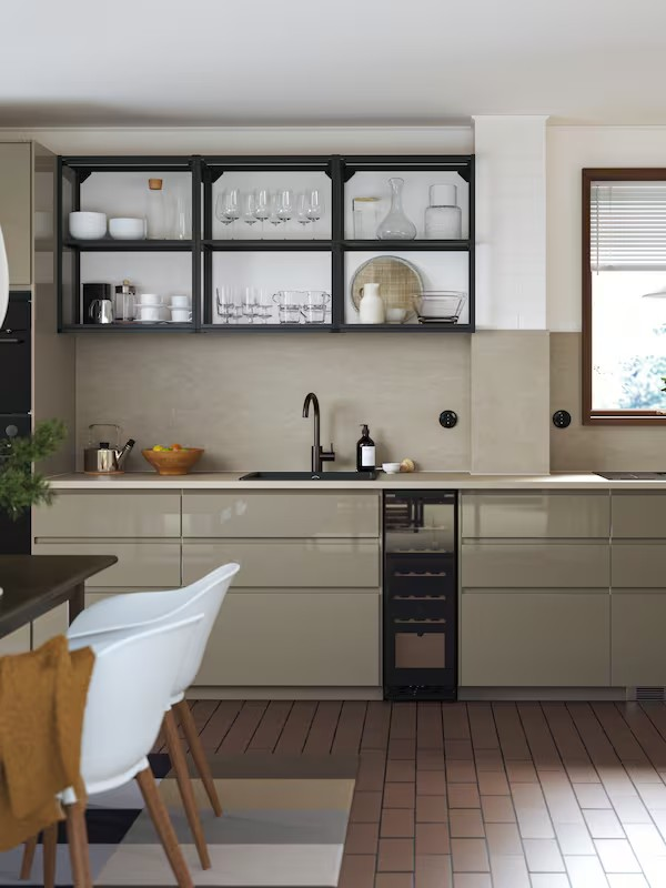 Cuisine beige en arrière plan...