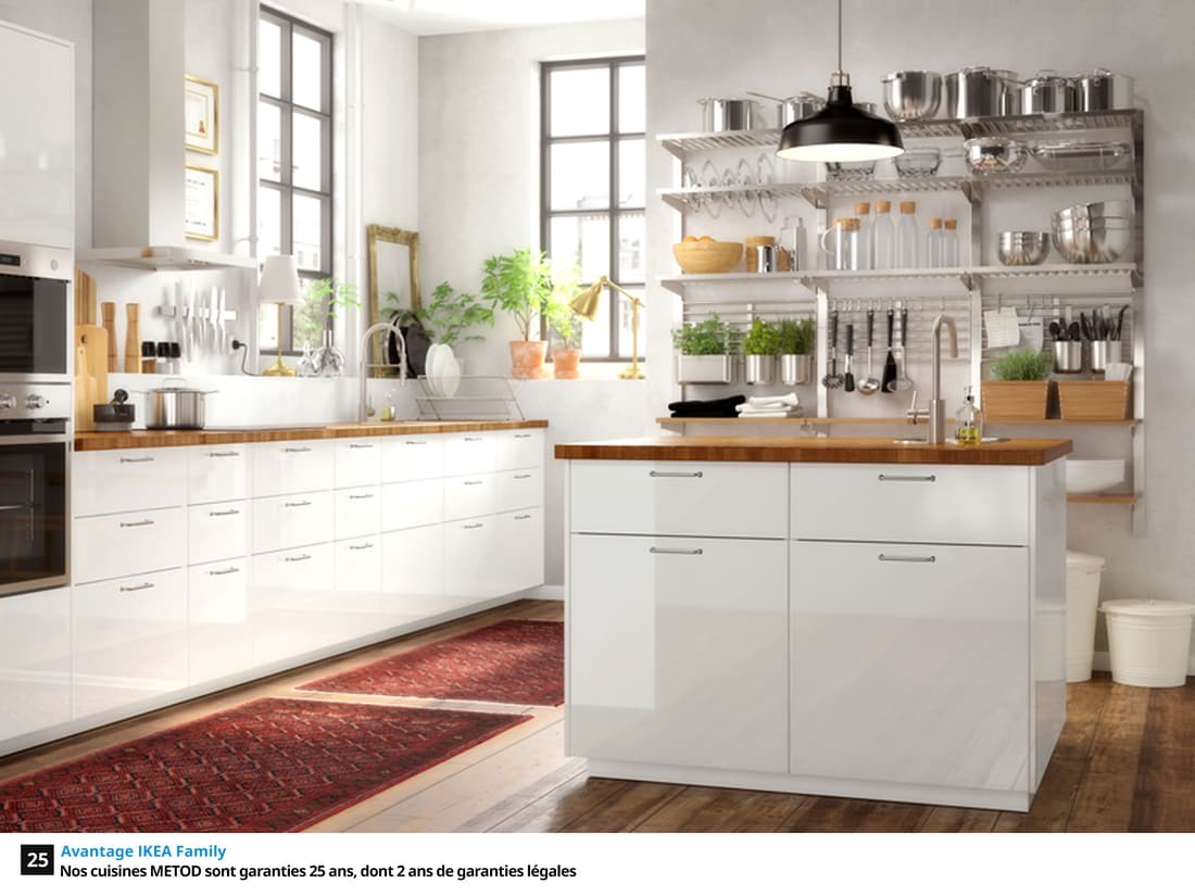 Cuisine avec ilot central : idées d'aménagement - IKEA