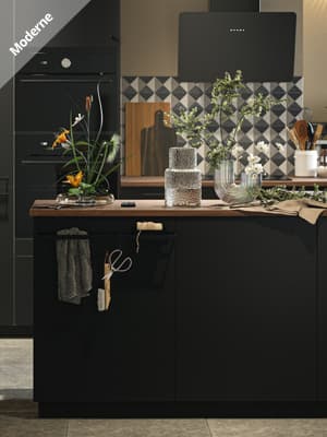 Cuisine noire et bois
