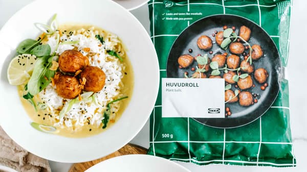 Curry mit HUVUDROLL Fleischlosbällchen