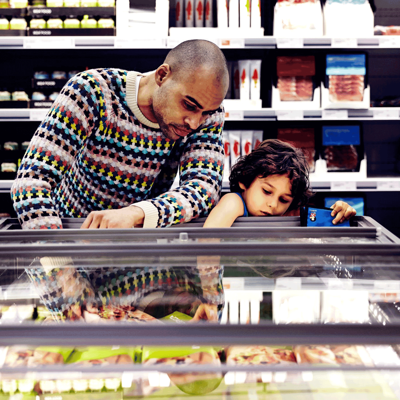 Custoemr looking what's available in Swedish Food Market