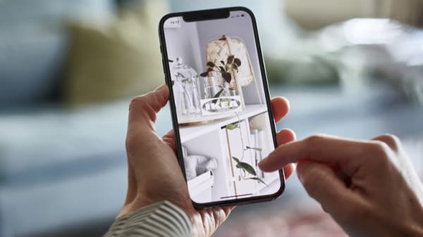 Customer shopping on IKEA shopping app