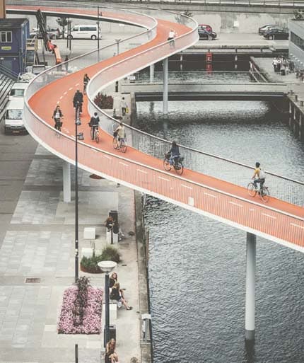 cyclists-on-the-orange-cykelslangen-bridge-in-copenhagen
