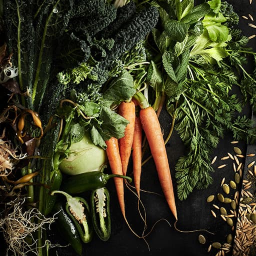 Carrots and other vegetables and seeds
